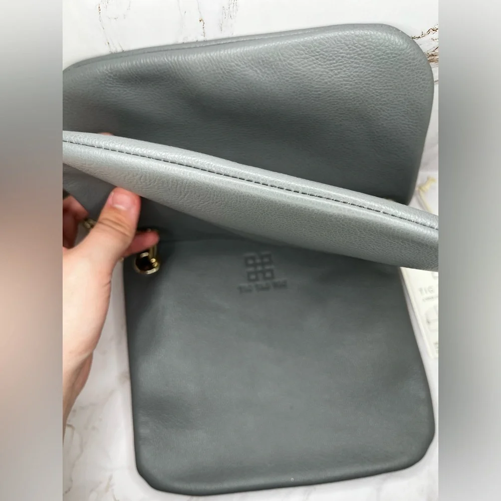 NWT Tic Tac Toe The Minime Small Square Triplet Set in Grey with Gold Hardware - Picture 8 of 9